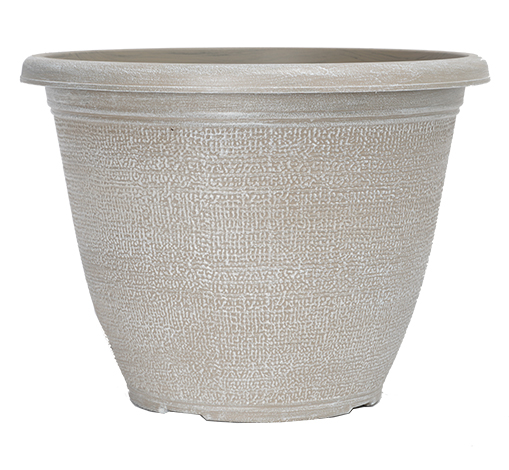 image of beige gray jute planter