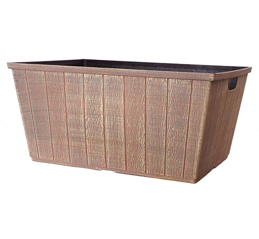 image of vintage wood pomm window planter