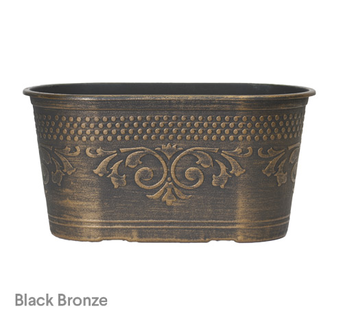 image of Black Bronze eden oval planter